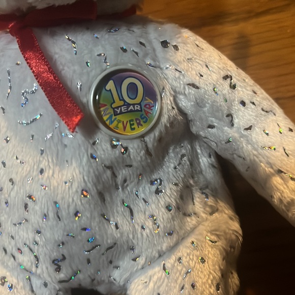 Ty Beanie Babies 2002 " Decade" 10th Anniversary White Bear Plush 9" Retired - Picture 2 of 12